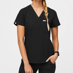 Figs black scrub top